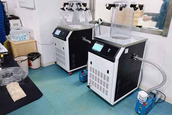 江蘇某科技創新園訂購實驗型鐘罩式冷凍干燥機應用于實驗材料凍干項目