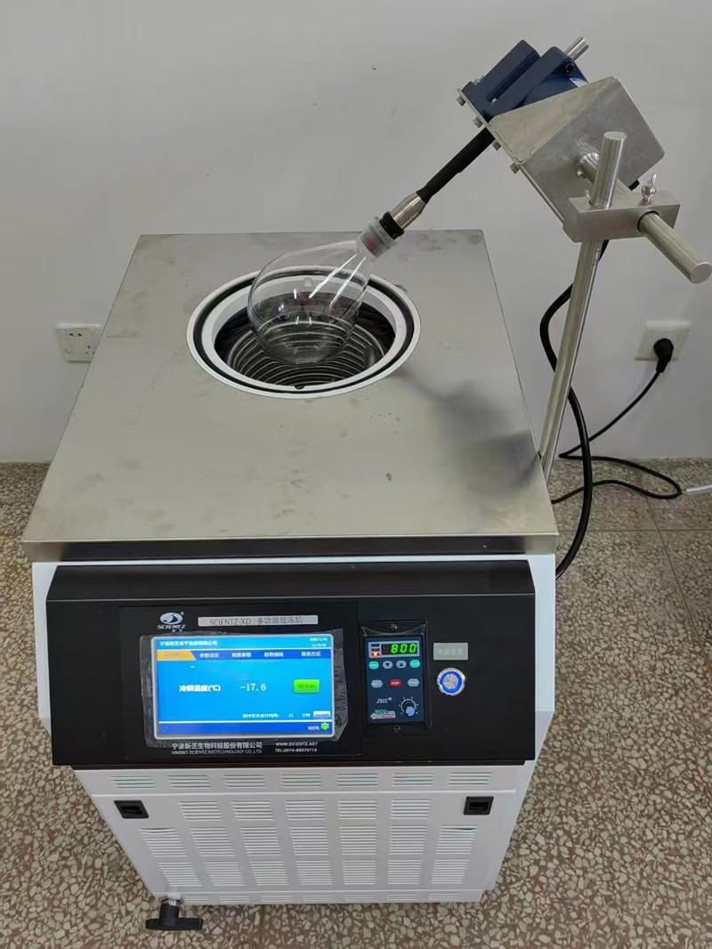 江蘇某高校訂購T型架型冷凍干燥機及旋動機用于生物化學凍干實驗項目 圖2